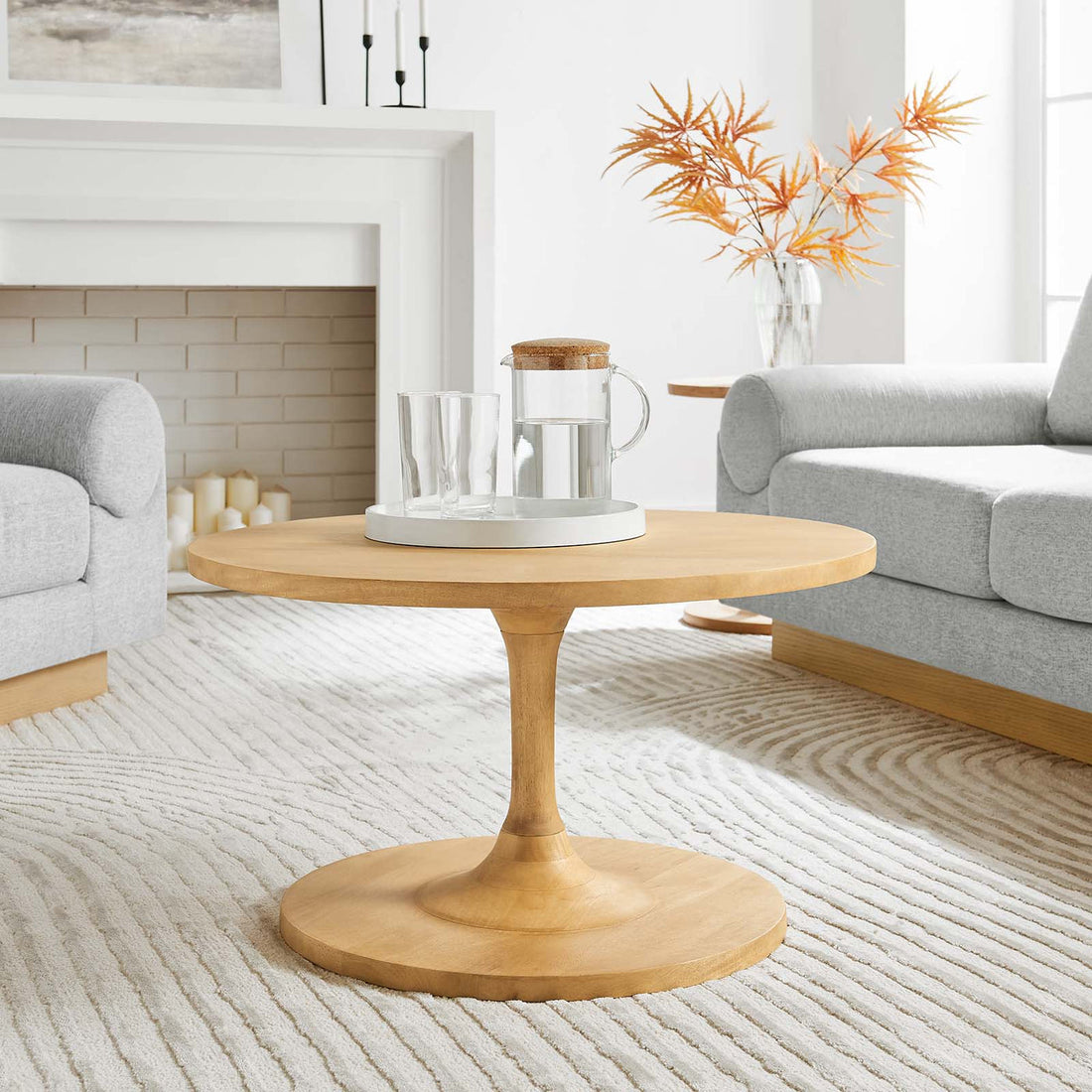 Lexmod Lina Round Wood Coffee Table by Modway