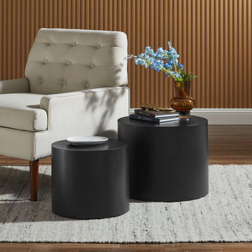 Lexmod Amani Round Nesting Coffee Tables Set of 2