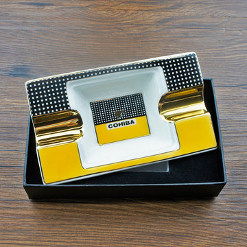 COHIBA PORTABLE CIGAR ASHTRAY HOME CERAMIC ASHTRAY