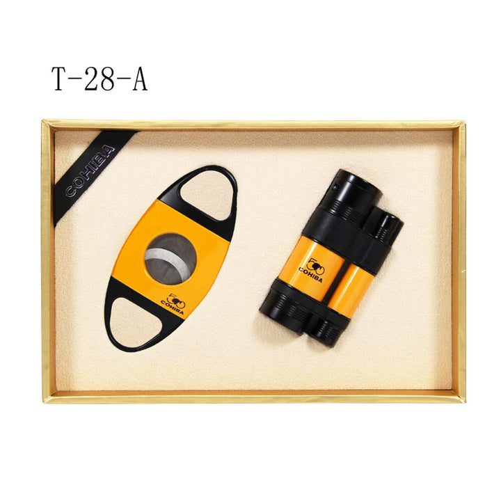 COHIBA WINDPROOF 3 TORCH JET FLAME CIGAR LIGHTER SET