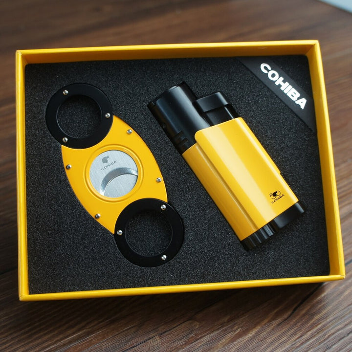 COHIBA CIGAR LIGHTER CUTTER WINDPROOF TORCH JET FLAME