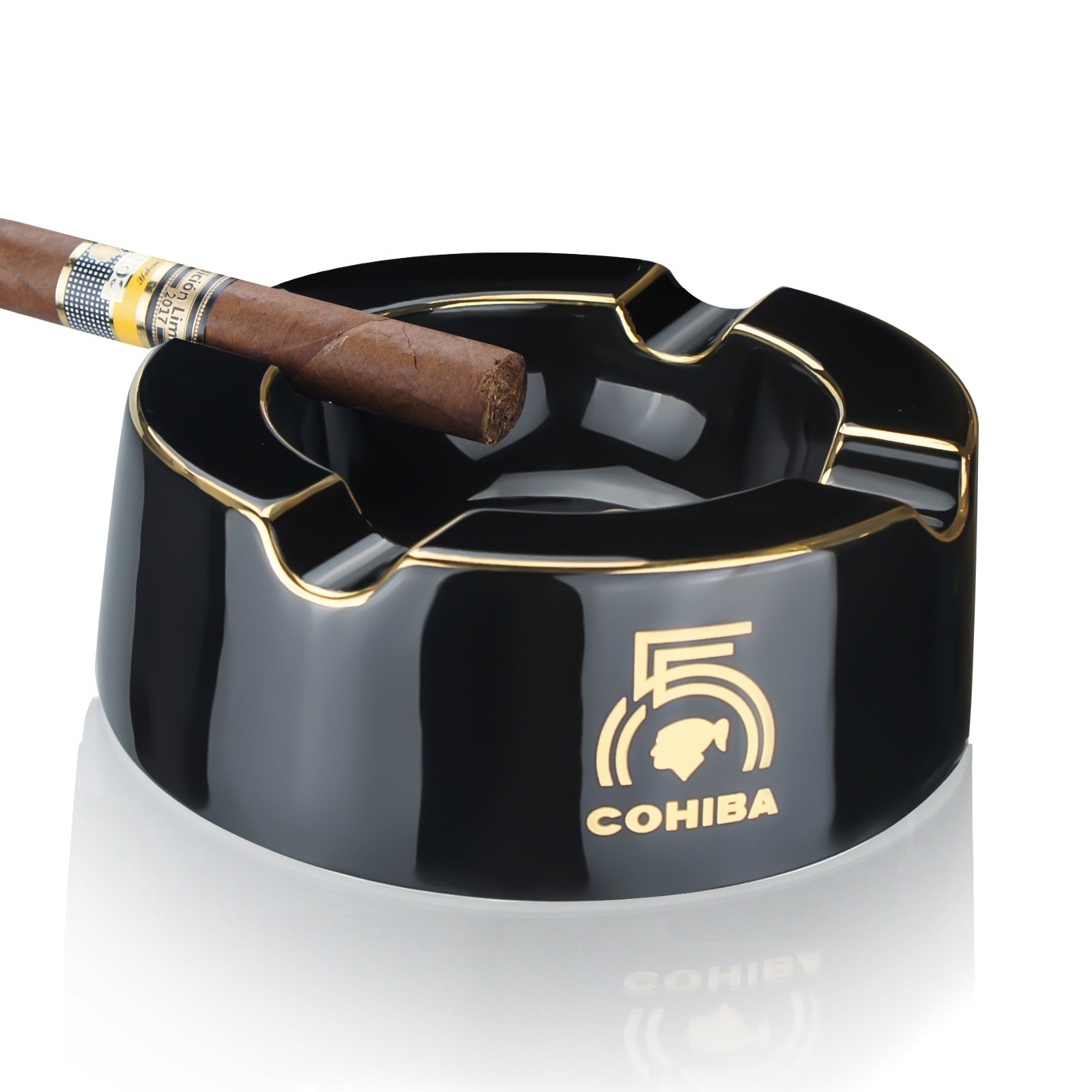 COHIBA CIGAR ASHTRAY BIG ASHTRAYS FOR 8" ROUND CIGARETTES LARGE CIGARS ASHTRAY