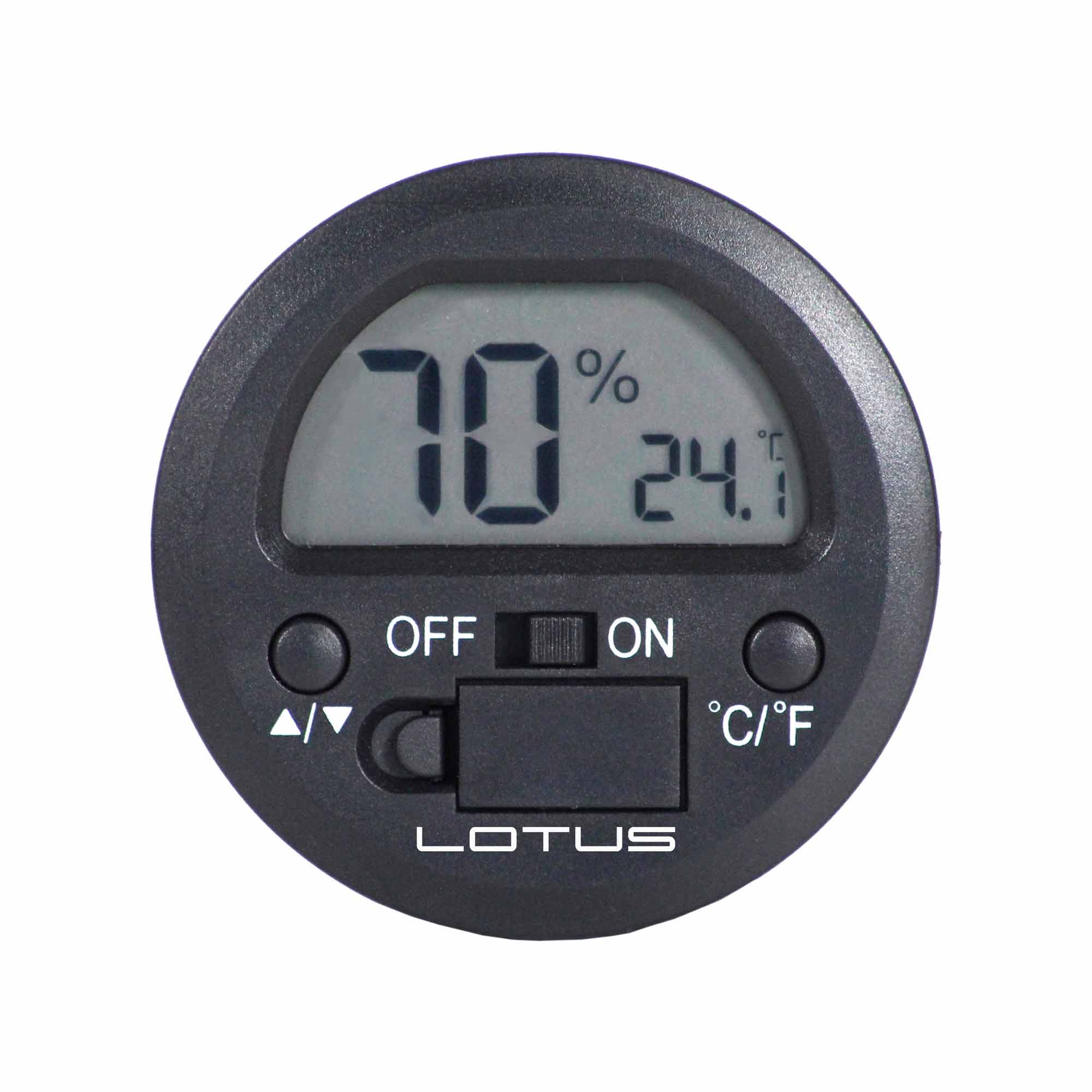 Lotus Hygrometer for Humidors Round