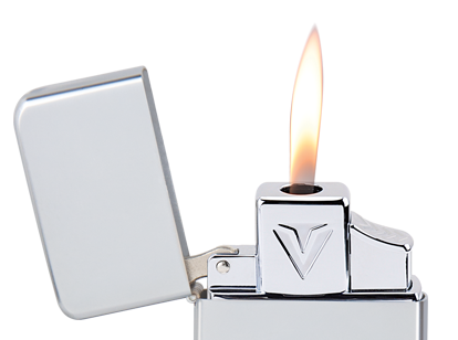 Vector 350 Sparkle Red Single Torch Flame Lighter