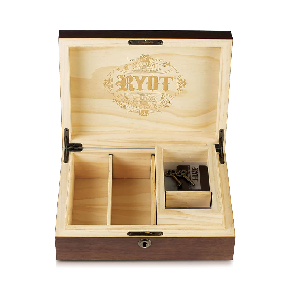 Ryot Walnut Combo Box (8×11) Cannabis Humidor