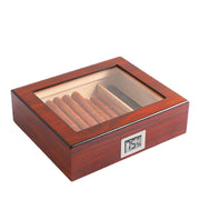GUEVARA CEDAR WOOD CIGAR TRAVEL HUMIDOR BOX PORTABLE CIGAR CASE W/ HUMIDIFIER HYGROMETER CIGAR HUMIDOR SIGAREN BOX FOR CIGARS