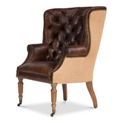 Welsh Leather Wingback Chair