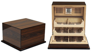 Prestige Import Group Elevate 150 Ct. Lacquer Humidor w/ Articulating Multi-Tier Tray System