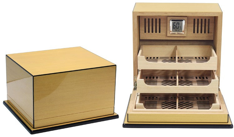 Prestige Import Group Elevate 150 Ct. Lacquer Humidor w/ Articulating Multi-Tier Tray System