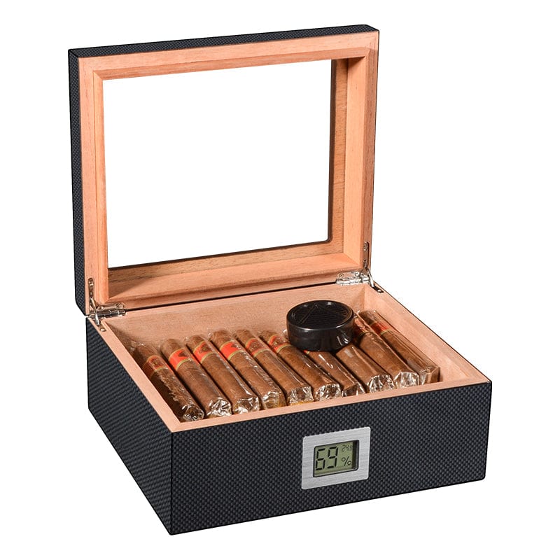 Elegante Moderno 50 Cigar Ct Desktop Humidor Moderno