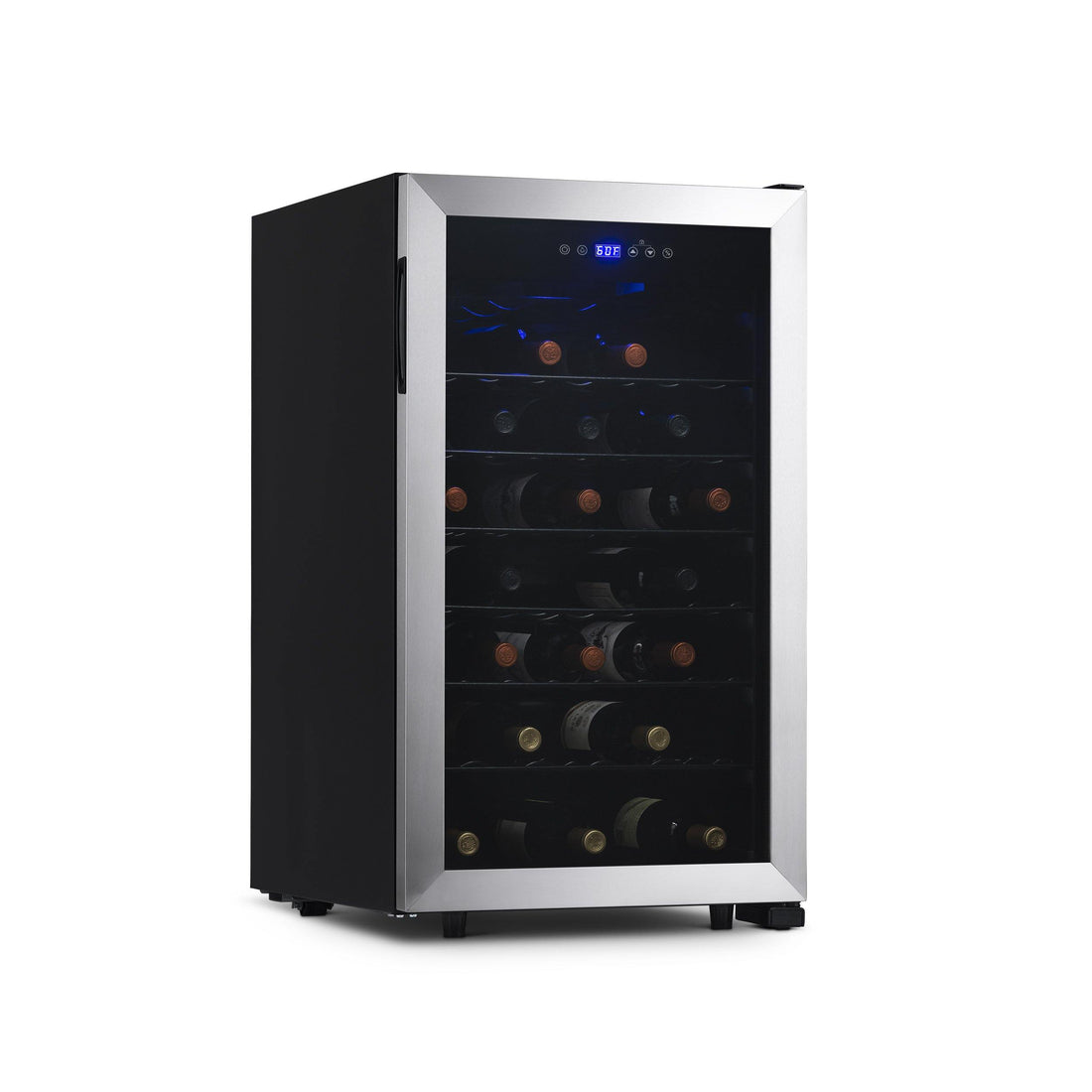 Newair Freestanding 50 Bottle Compressor Wine Fridge in Stainless Steel, Adjustable Racks