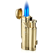 CIGAR CIGARETTE TOBACCO LIGHTER 2 TORCH JET FLAME REFILLABLE WITH PUNCH