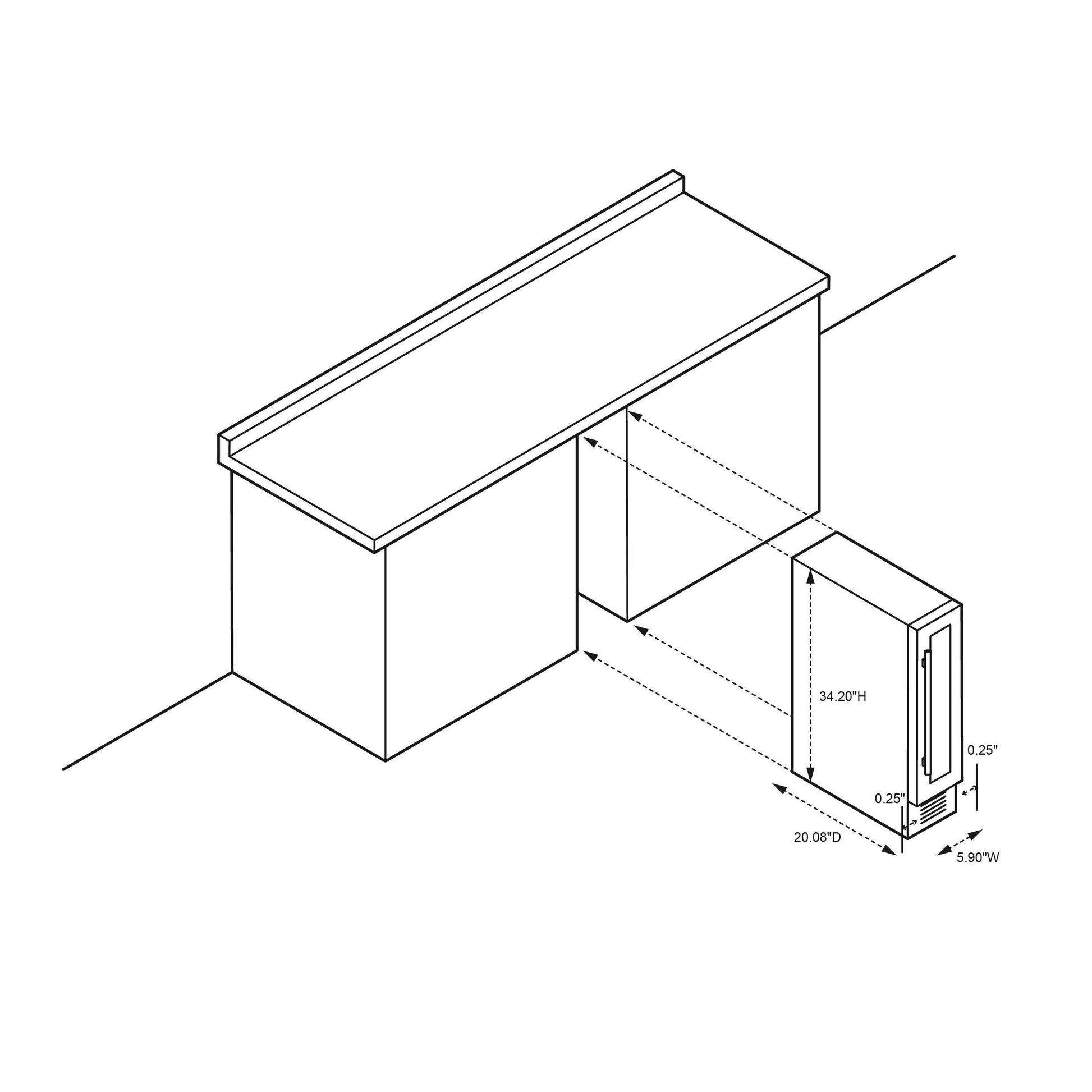 Newair 6" Built-In 7 Bottle?Compressor?Wine Fridge?in Stainless Steel, Compact Size with Precision Digital Thermostat and Premium Beech?Wood Shelves??