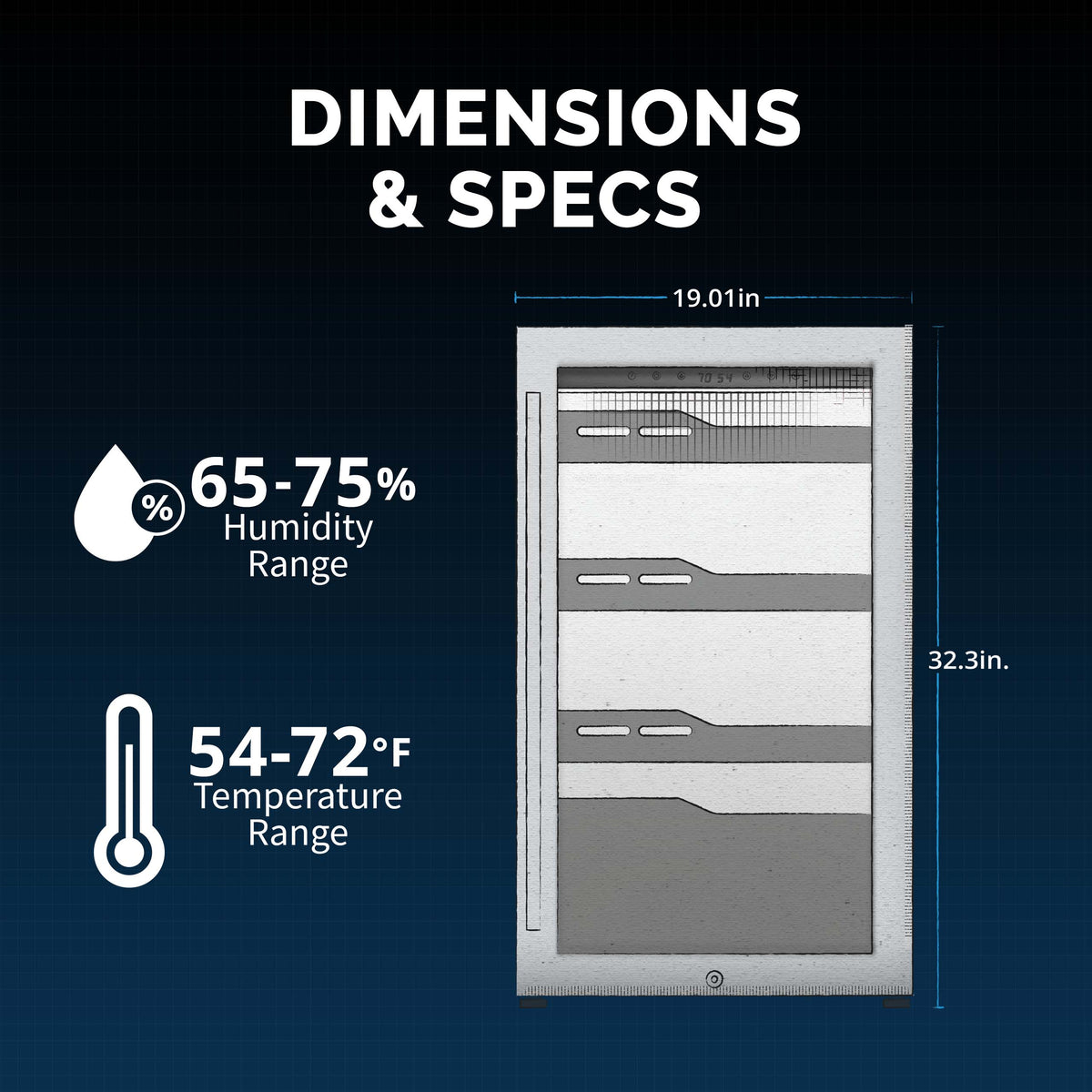 NewAir 840 Count Electric Cigar Humidor, Builtin Humidification System