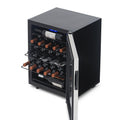 Newair Freestanding 23 Bottle Compressor Wine Fridge in Stainless Steel, Adjustable Racks and Exterior Digital Thermostat?