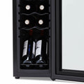 Newair® Shadow?? Series Wine Cooler Refrigerator 12 Bottle, Freestanding Mirrored Wine Fridge with Double-Layer Tempered Glass Door & Compressor Cooling for Reds, Whites, and Sparkling Wine, 41f-64f Digital Temperature Control