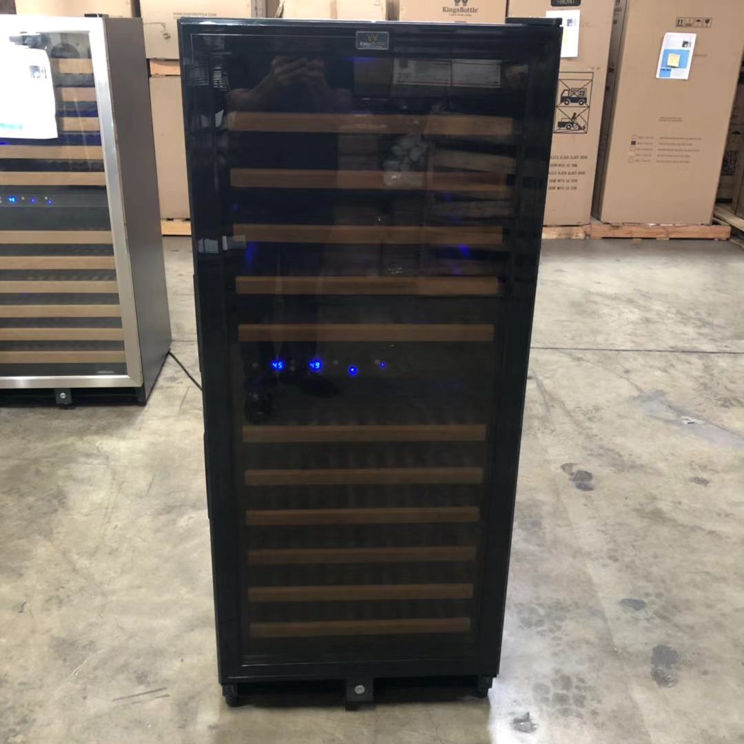 Kings Bottle-REFURBISHED 100 bottle dual zone upright used wine cooler | Black-120D1300812