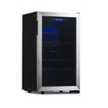 Newair Freestanding 28?Bottle Dual Zone Wine Fridge?in Stainless Steel and Adjustable Racks