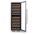 Newair 24” Built-in 160 Bottle Dual Zone Compressor Wine Fridge in Stainless Steel, Quiet Operation with Smooth Rolling Shelves