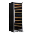 Newair 24” Built-in 160 Bottle Dual Zone Compressor Wine Fridge in Stainless Steel, Quiet Operation with Smooth Rolling Shelves