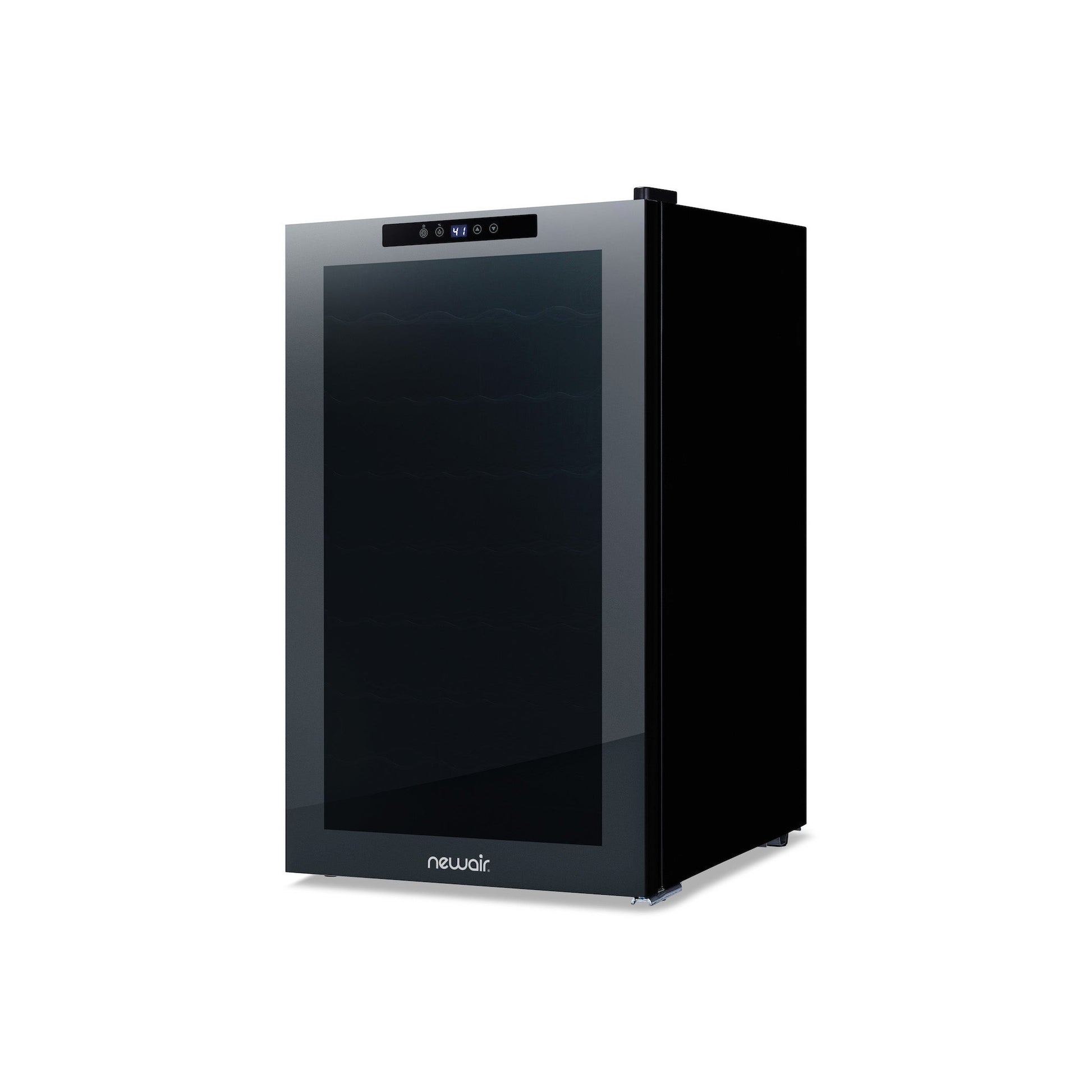 Newair® Shadow?? Series Wine Cooler Refrigerator 51 Bottle, Freestanding Mirrored Wine Fridge with Double-Layer Tempered Glass Door & Compressor Cooling for Reds, Whites, and Sparkling Wine, 41f-64f Digital Temperature Control