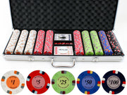 13.5g 500pc Lucky Horseshoe Clay Poker Chips Set - Crown Humidors