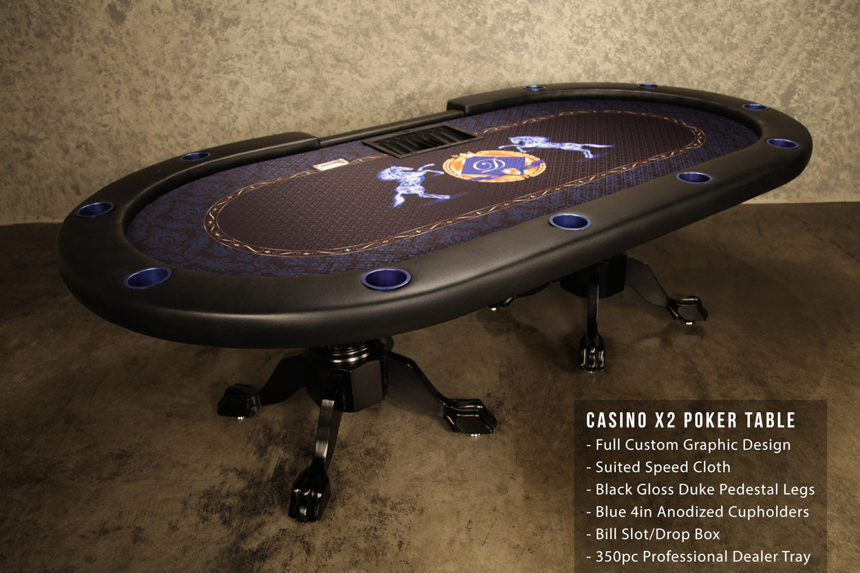 The Casino X2 Poker Table - Crown Humidors