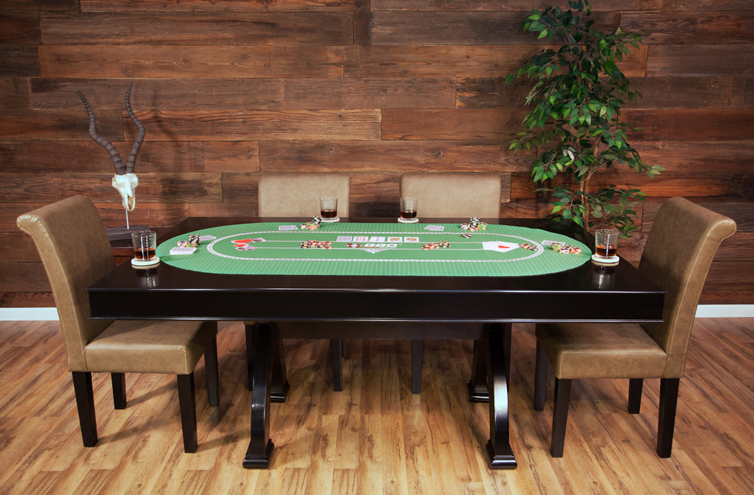 Portable Poker Party Mat - Green - Crown Humidors