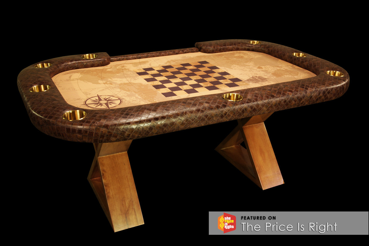 The Helmsley Poker Table With Matching Dining Top - Crown Humidors