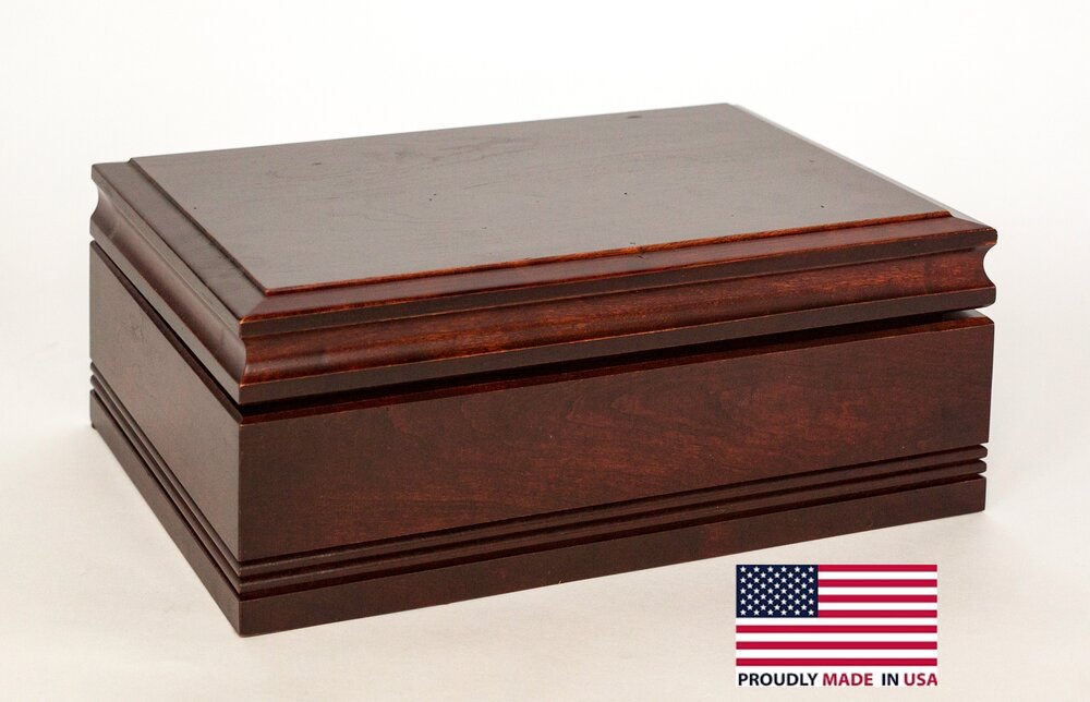 WoodTop 75 Count Cigar Humidor; Amish Crafted & Made in USA - Crown Humidors