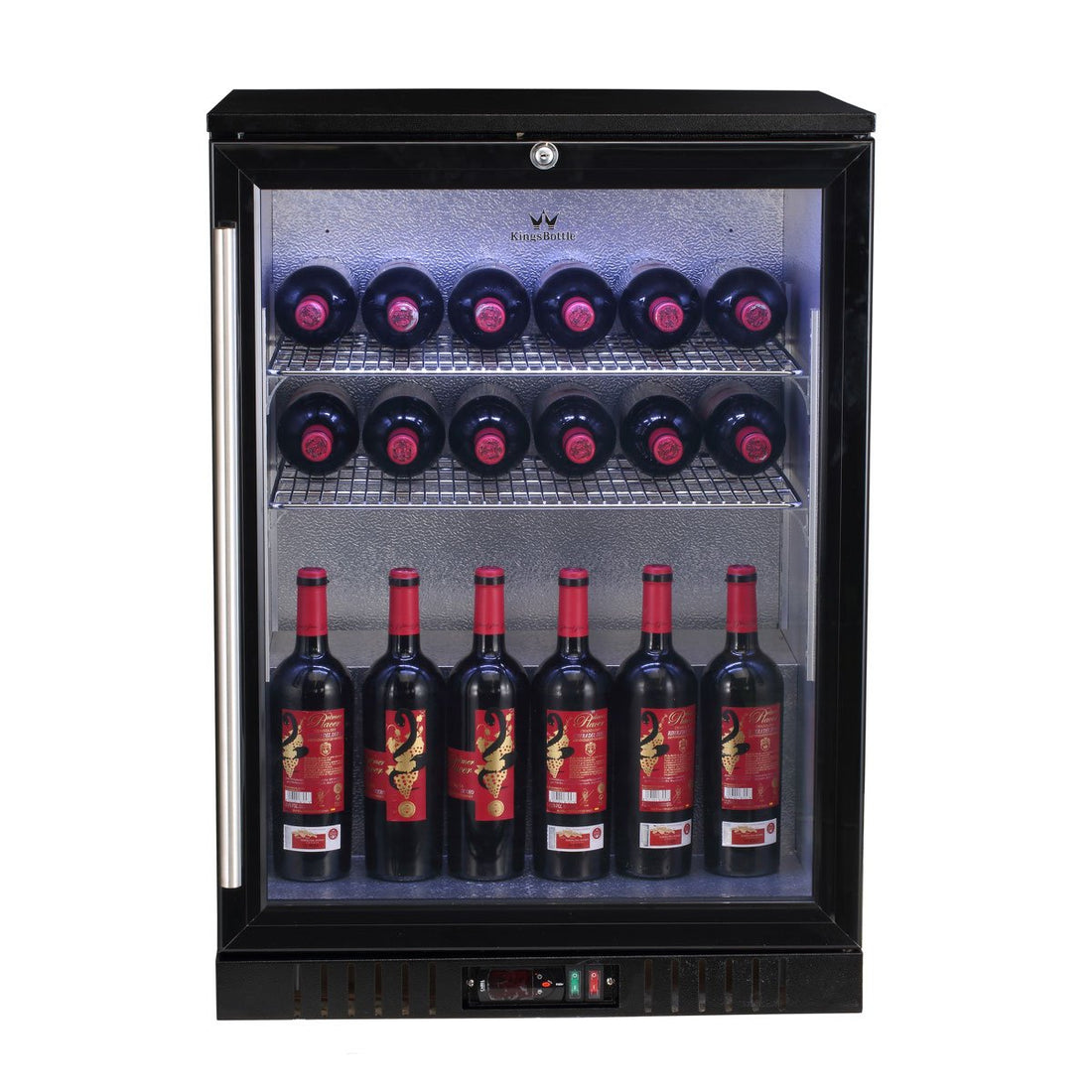 Kings Bottle 24 Inch Glass Door Back Bar Beer Fridge KBU55BP RHH