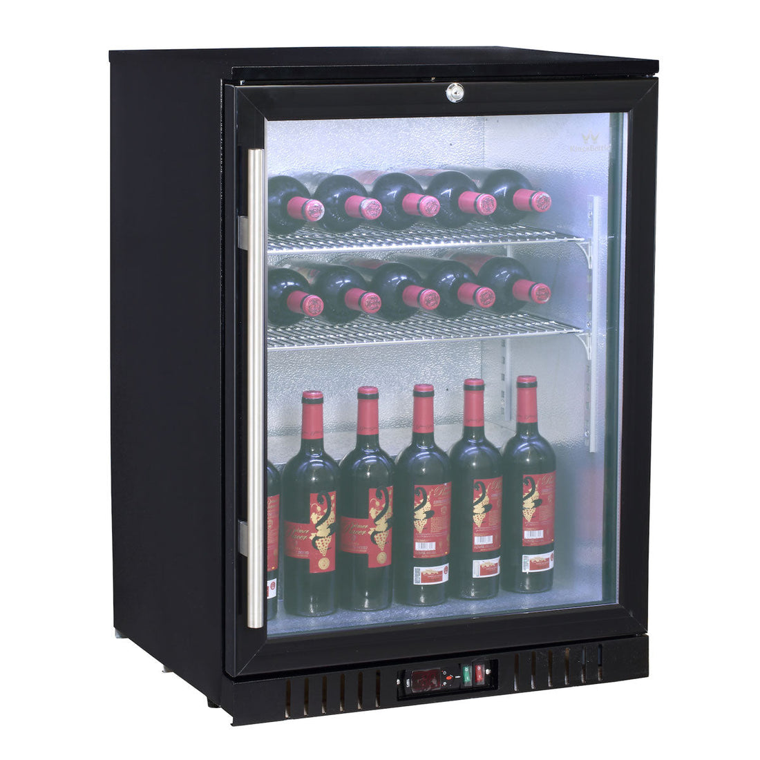 Kings Bottle 24 Inch Glass Door Back Bar Beer Fridge KBU55BP RHH