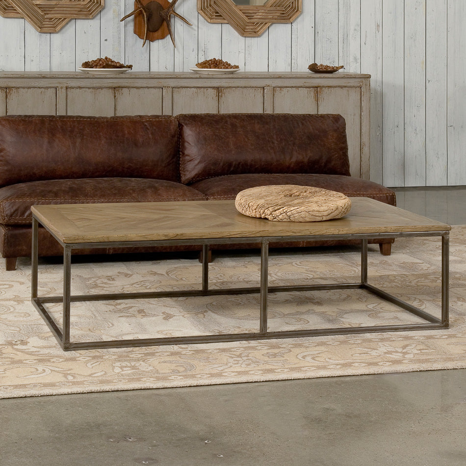 Cascade Cocktail Table, Driftwood Finish by Sarreid - Crown Humidors