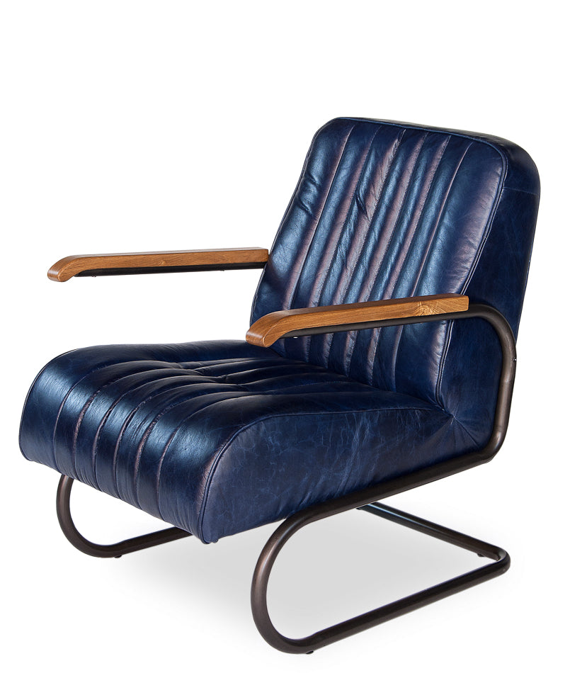 Bel-Air Arm Chair, Blue by Sarreid - Crown Humidors