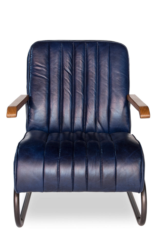 Bel-Air Arm Chair, Blue by Sarreid - Crown Humidors