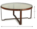 Harness Round Coffee Table by Sarreid - Crown Humidors