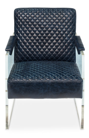 Just Look Acrylic Arm Chair, Blue by Sarreid - Crown Humidors