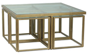 Brass Coffee Table Squared by Sarreid - Crown Humidors