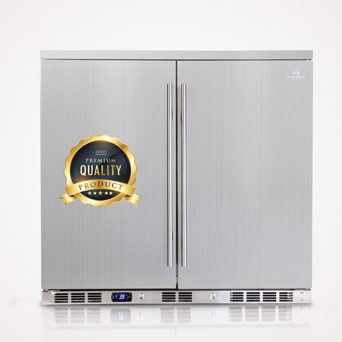Kings Bottle 36 Inch Outdoor Beverage Refrigerator 2 Door For Home KBU56ASD