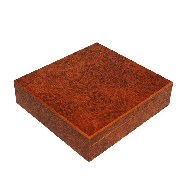 Prestige Imports Chateau 20 Count Burl Cigar Humidor w/ Humidifier - Crown Humidors