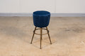 Dark Blue Velvet Pouf Barstool by Sarreid - Crown Humidors