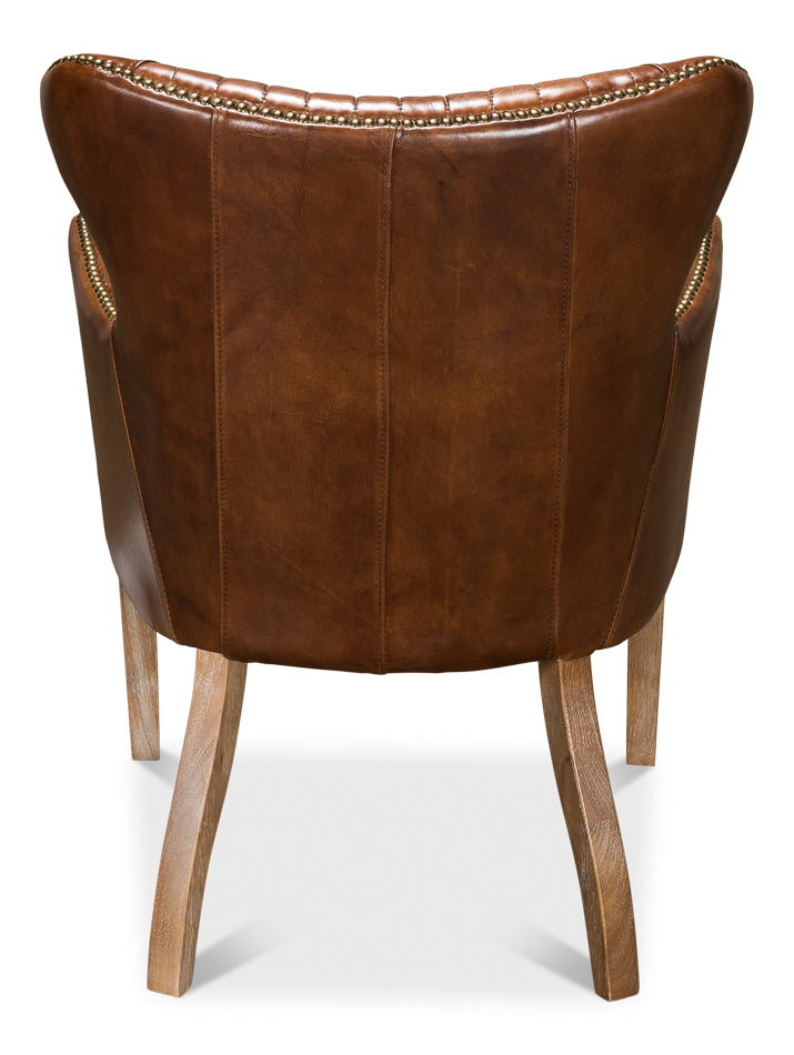 Dieter Petite Wing Chair, Vintage Cigar by Sarreid - Crown Humidors