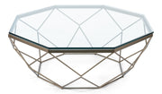 Faceted Octagonal Coffee Table by Sarreid - Crown Humidors