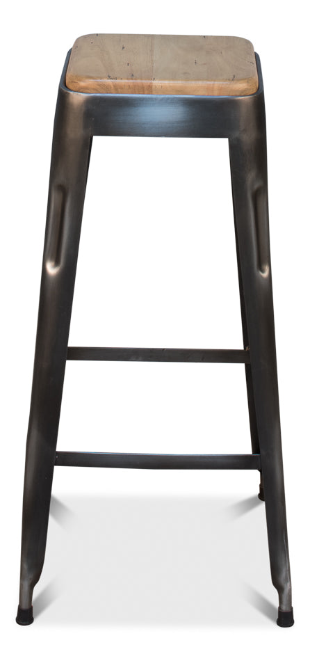 Bar Stool W/ Wooden Top by Sarreid - Crown Humidors