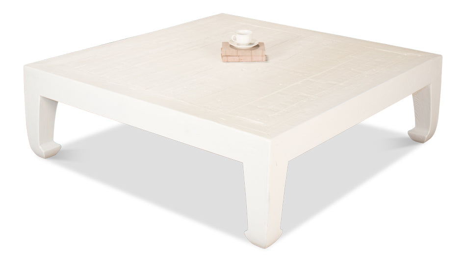 Classic Chinese Coffee Table, White by Sarreid - Crown Humidors