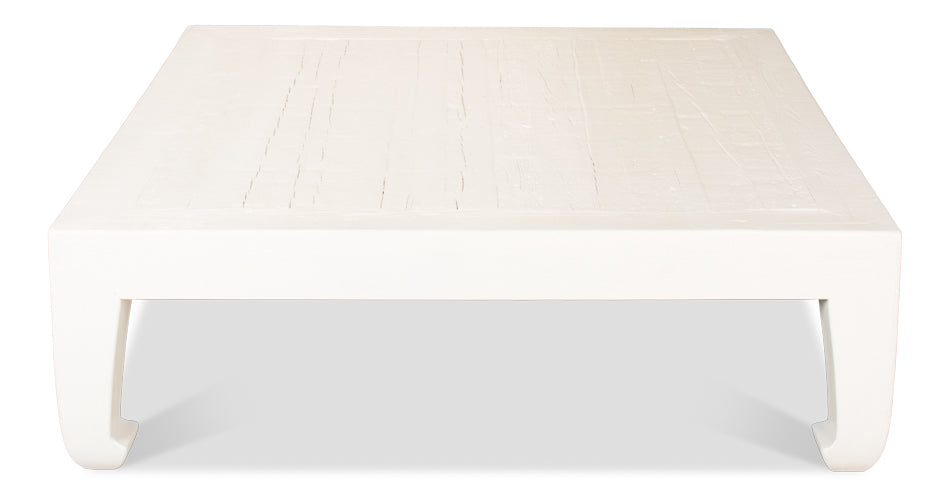 Classic Chinese Coffee Table, White by Sarreid - Crown Humidors