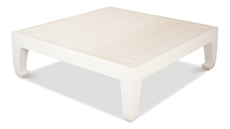 Classic Chinese Coffee Table, White by Sarreid - Crown Humidors