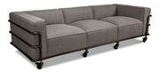 Belgium Industrial Grey Canvas Sofa by Sarreid - Crown Humidors