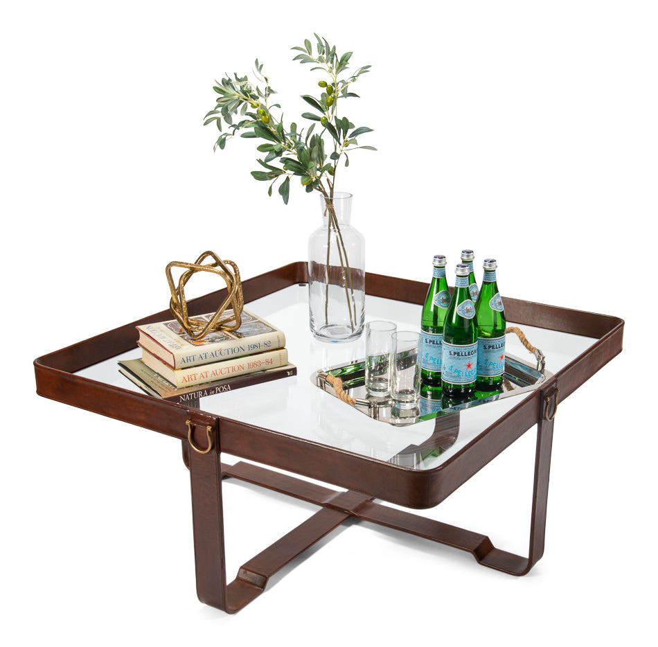 Bridle Belts Cocktail Table by Sarreid - Crown Humidors