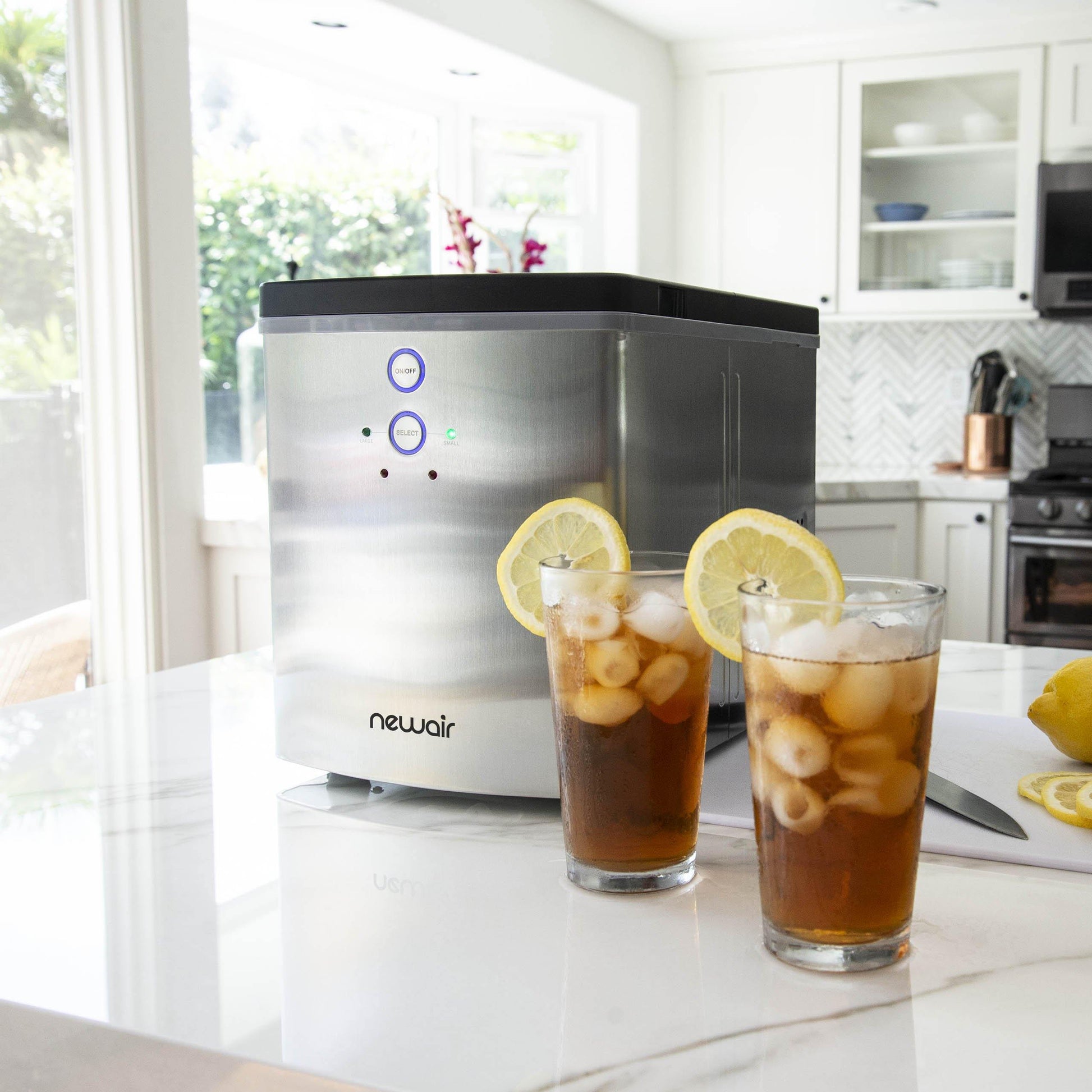 Newair Portable Ice Maker, 33 lbs. of Ice a Day with 2 Ice Sizes, BPA-Free Parts